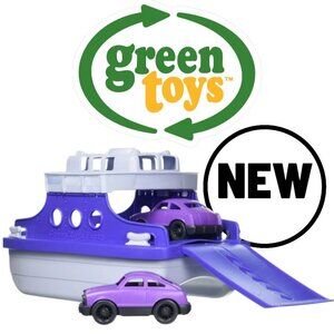 NEW Green Toys Ferry Boat Bath Tub Toys Water Toy with Cars Purple White Toy NEW